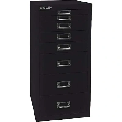 Abbildung von Bisley Schubladenschrank 8 Schübe HxBxT 590x279x380mm schwarz