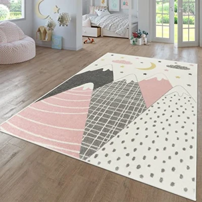 Abbildung von TT Home Teppich &quot;Corto 407&quot;, rechteckig, 13 mm Höhe, Kinderzimmer Kinderzimmerteppich Junge Mädchen Kinderteppich