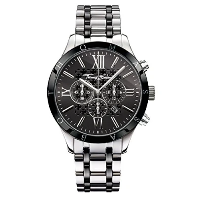 Abbildung von Thomas Sabo Herren Armbanduhr Rebel Urban Analog Quarz Edelstahl WA0139 222 203 43 MM