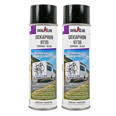 Abbildung von 2x Dekaphon 9735 Unterbodenschutz Schwarz für Speerholz &amp; Fußbodenplatten 500 ml ideal Caravan und Wohnmobil