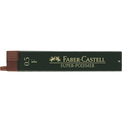 Abbildung von FABER CASTELL 120510 Feinmine Super Polymer, 0,5 mm, Härtegrad F, 12 Stück