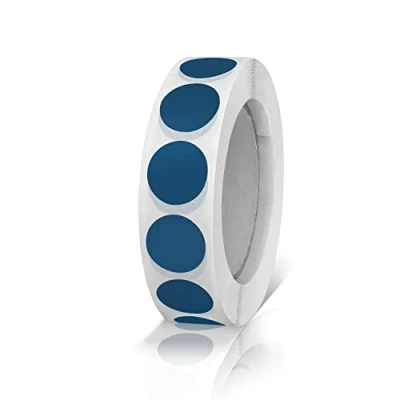 Abbildung von Runde Aufkleber 13mm Blau Selbstklebend Rolle kleine Klebepunkte Etiketten Farbkodierung kreise Sticker Wetterfest 1000 Stück