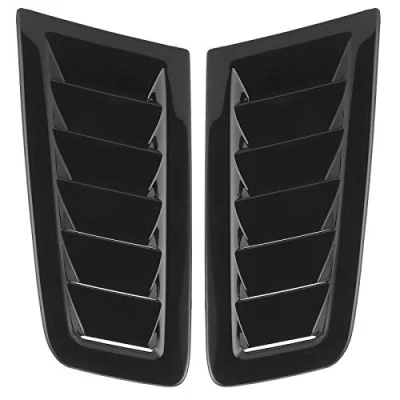 Abbildung von Akozon Car Hood Entlüftungsschaufel Kit Luftstrom Ansaugklappen Hauben Entlüftungshaubenabdeckung für Focus RS MK2 Style(Schwarz)