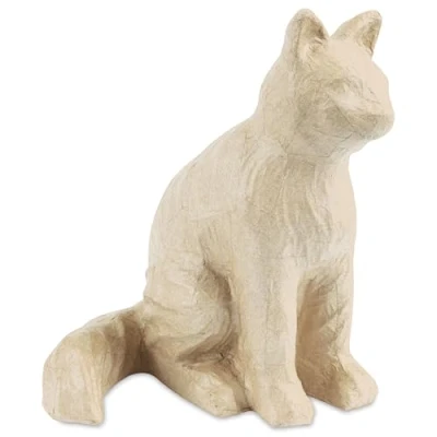 Abbildung von Décopatch LA027C Träger Katze aus Pappmaché, 41cm, einfach zum Verzieren, Kartonbraun, 1 Stück