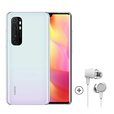 Abbildung von Xiaomi Mi Note 10 Lite Smartphone + Kopfhörer (16,43 cm (6,47″) FHD+ Display, 64GB interner Speicher, 6GB RAM, 64MP Rückkamera, 16MP Frontkamera, Dual SIM, Android 10) Weiß [Exklusiv bei Amazon]