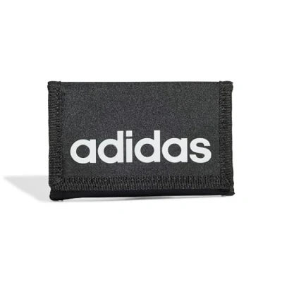 Abbildung von adidas Lineare dreifach gefaltete Geldbörse für Damen und Herren, schwarz/weiß, One Size