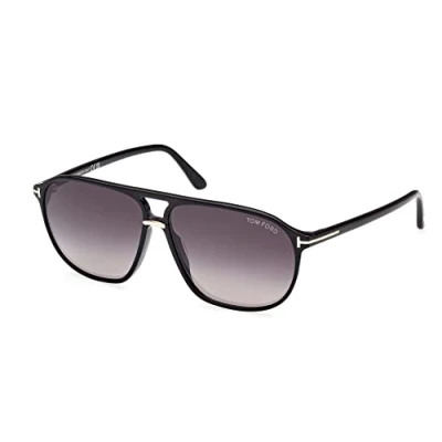 Abbildung von Tom Ford Sonnenbrillen BRUCE FT 1026 SHINY BLACK/DARK GREY SHADED 61/12/145 Herrenbrillen