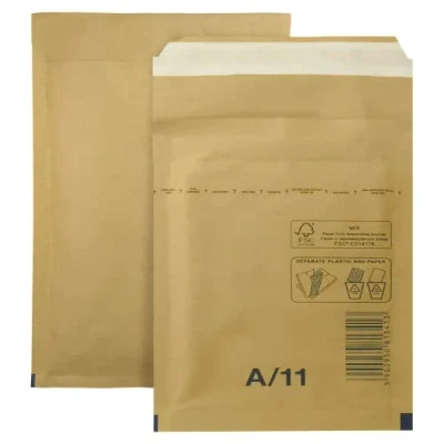 Abbildung von Netuno 50 Stück Versandtaschen gepolstert A1 120 x 175 mm Braun haftklebend Luftpolstertaschen Luftpolsterumschläge Polsterumschläge Briefumschläge Recycling Luftfolie