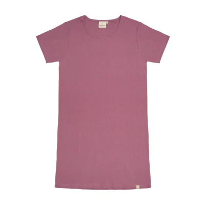 Abbildung von greenjama Damen Sleepshirt aus Derby Rib, GOTS Zertifiziert Nachthemd, Grape, 36