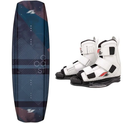 Abbildung von F2 Set Wakeboard Coast Petrol 138cm mit Wakebindung Team Boot L/XL