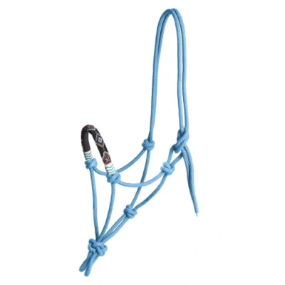 Abbildung von Waldhausen Knotenhalfter Pearls Azurblau Warmblut
