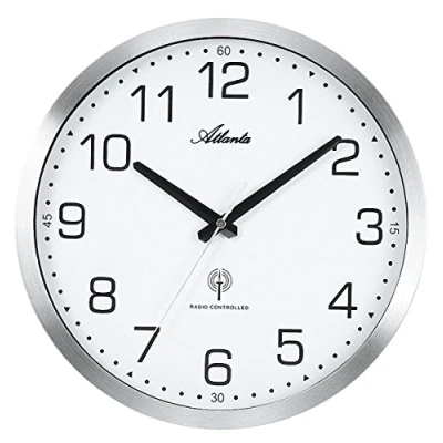 Abbildung von Atlanta Funk Wanduhr Ø 30 cm, Metallgehäuse 4371/0
