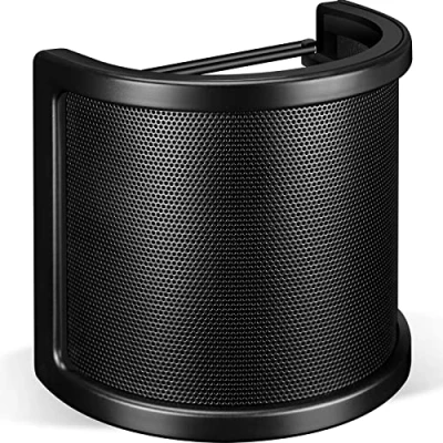 Abbildung von aokeo Mikrofon Popschutz, Mic Pop Filter mit Schaumschicht Windschutzscheibe Windschild Windschutz für Studio,Aufnahme, Podcast