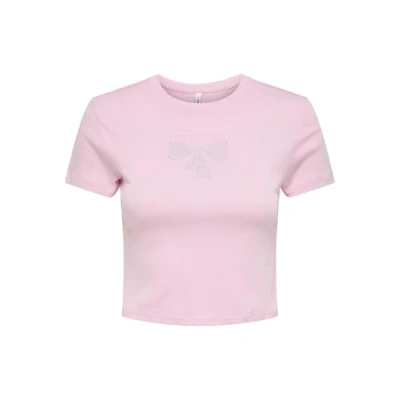 Abbildung von ONLY Onlkira Bling O NECK Short Tshirt print, Damen, Größe: Large, Roseate spoonbill