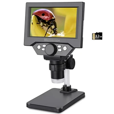 Abbildung von LCD Digital USB Mikroskop, Koolertron 5,5 Zoll 1080P 8 Megapixel 1000X HD Vergrößerung Zoom Drahtlose Mikroskopkamera