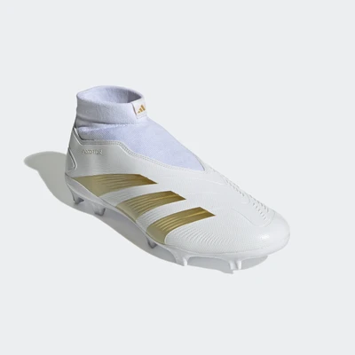Abbildung von adidas Performance Predator League Laceless FIRM Ground Fußballschuh Nocken, Herren, Größe: 48, Footwear white/gold metallic Schuhe