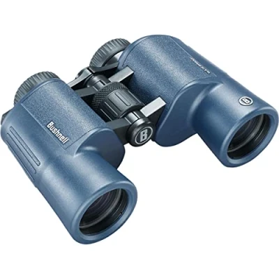 Abbildung von Bushnell H2O 2 Fernglas 10x42 Dunkelblau Porro Voll multivergütet Wasserdicht/Beschlagfrei Drehbare Augenmuscheln Wassersport Boote