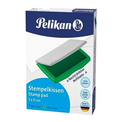 Abbildung von Pelikan 336206 Stempelkissen 2E, getränkt, 7 x 11 cm, grün
