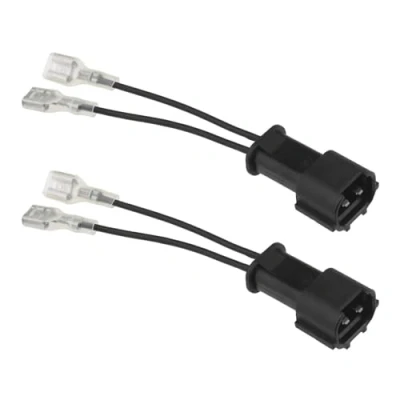 Abbildung von OTOTEC 2 Stück Auto Lautsprecher Draht Adapter Horn Spezial Stecker Kompatibel mit Hyundai Verdrahtung Neue Kabelbaum Pigtail Buchse Anschluss Kabelbäume Kabel Schwarz