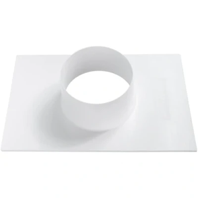 Abbildung von Vent Systems Ø100 mm Lüftungskanalverbinder Flansch gerade Lüftungsrohr Kunststoff Kanalverbinder Platte für Kühlung Heizung Lüftungssystem HVAC 10 cm