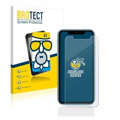 Abbildung von BROTECT Entspiegelungs Schutzglas für Apple iPhone XR / 11 Schutz Folie Panzerfolie Glas Matt [Extrem Kratzfest 9H, Anti Reflex, Fingerprint]