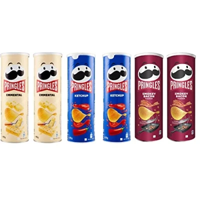 Abbildung von 6x Smokey Bacon Flavour Patatine Speck 175g Kartoffel chips + Italian Gourmet polpa 400g