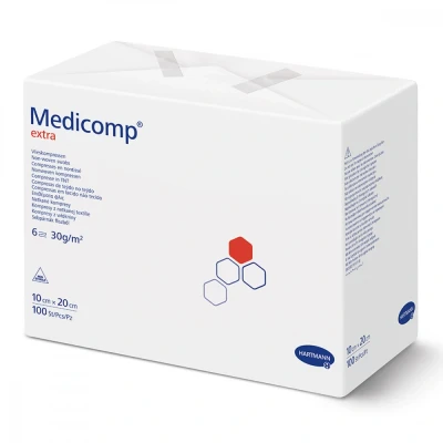 Abbildung von Medicomp Extra Kompressen 10x20 cm unsteril