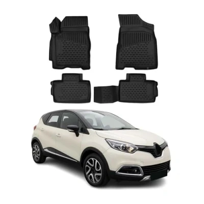 Abbildung von OMAC 6142444 Fußmattensatz Gummi, TPE (thermoplastischer Elastomer) 4 schwarz RENAULT: Captur