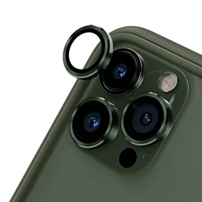 Abbildung von RhinoShield 9H Tempered Glass Kameraprotektoren, kompatibel mit [iPhone 13 Pro / Max] Stoß und Kratzfest, hohe Klarheit, explosionssicheren Schutz, Anti Beschlag Technologie Grün