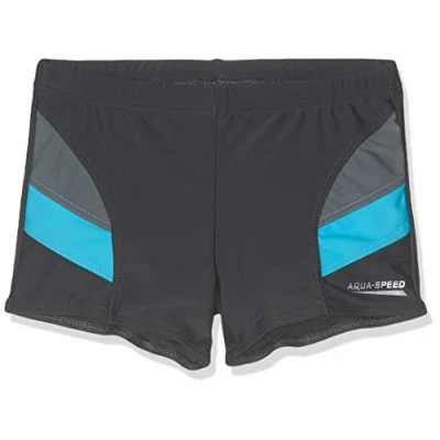Abbildung von Aqua Speed Kinder Andy Boys Aquashorts Badeshorts, grau/blau, Size 128