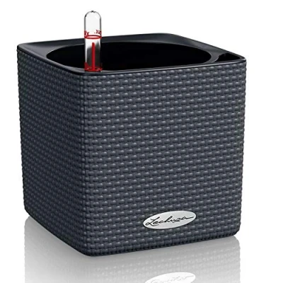 Abbildung von Lechuza® Kräutertopf Cube Color 14 mit Stick System schiefergrau (Komplettset)