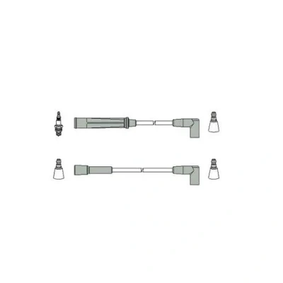Abbildung von HITACHI 134205 Zündkabelsatz OPEL: Kadett E CC, Cabrio, D Schrägheck