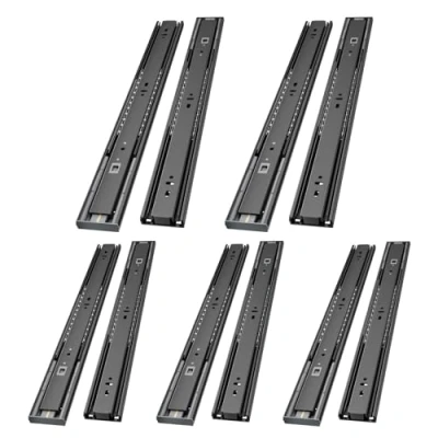 Abbildung von AOLISHENG Kugellager Schubladenschienen softclose 450mm, schwere Belastbarkeit 45 kg, 5 Paar (10 Stück)