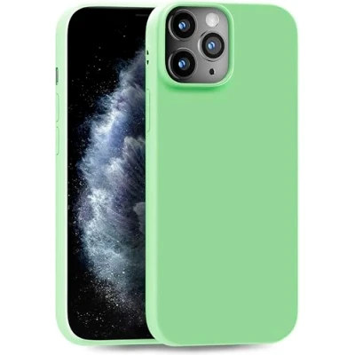 Abbildung von MyGadget Hülle kompatibel mit iPhone 11 Pro Max robuste Schutzhülle TPU Case Slim Silikonhülle Back Cover Kratzfest Handyhülle matt Mint