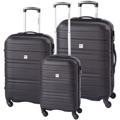 Abbildung von CHECK.IN Santiago Trolley Set 3 tlg. Schwarz Koffer mit 4 Rollen Kofferset