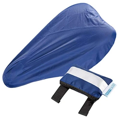 Abbildung von EAZY CASE Sattelbezug Universal Regenschutz für Sattel, Sattel Regenhaube Hülle mit Gummiband wasserfest Blau