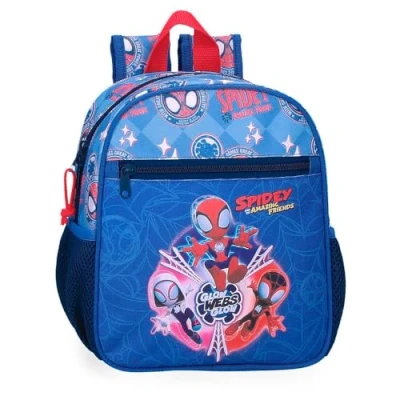 Abbildung von Disney Marvel Spidey Power of 3, Kinderrucksack, Schulrucksack, breite Träger, ergonomisch und gepolstert, Verschiedene Taschen von Joumma Bags., blau, Vorschulrucksack