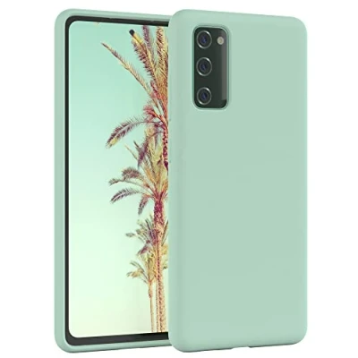 Abbildung von EAZY CASE Premium Silikon Handyhülle kompatibel mit Samsung Galaxy S20 FE / 5G, Slimcover Kameraschutz und Innenfutter, Silikonhülle, Schutzhülle, Bumper, Case, Hülle, Softcase, Mint Grün