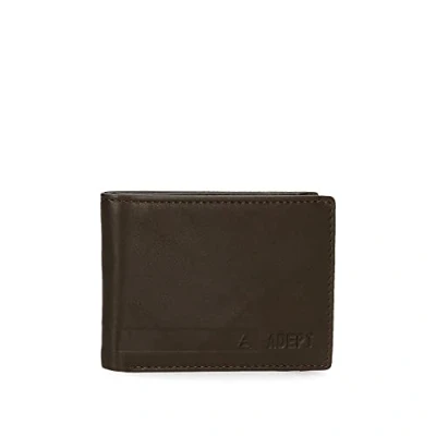 Abbildung von Adept Alan Horizontale Geldbörse mit Braun 11 x 8 1 cm Leder, braun, Quertasche