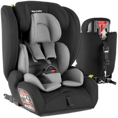 Abbildung von tectake Autokindersitz Autositz, Extrem robuster, flexibel längenverstellbarer 5 Punkt Gurt