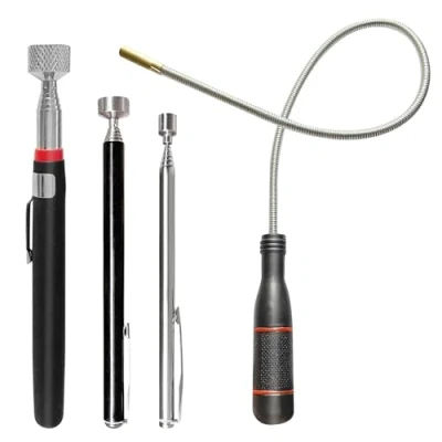 Abbildung von 4 Stück Teleskopmagnet Stabmagnet Ausziehbar Magnetstab,1.5LB/5LB/10LB Teleskop Magnet,550mm Flexibler Magnetheber Magnetstabgreifer,Flexibel Aufnehmen von Kleinen Teilen,Metallgegenstände,Autoteilen