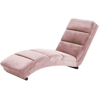 Abbildung von ACTONA GROUP Chaiselongue &quot;Sigmund&quot;, mit schwarzen, pulverbeschichteten Metallbeinen und Samtvelours Bezug