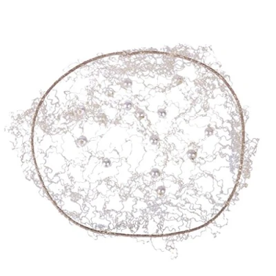 Abbildung von QHP Haarnetz Invisible Pearl mit Perlen besetzt (Blond)
