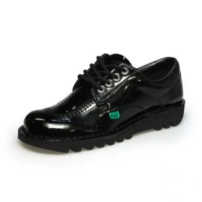 Abbildung von Damen Kickers Kick Lo Lackschuhe (Schwarz)