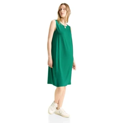 Abbildung von CECIL Damen B144114 Jersey Kleid Unifarbe, Malachite Green, XL