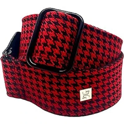 Abbildung von GET&#039;M Gitarrengurt Fly Hounds Tooth Red 2&quot; Guitar Strap