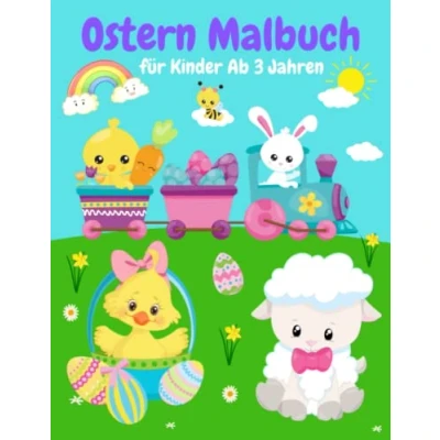 Abbildung von Ostern Malbuch Ab 3 Jahren: Ostergeschenke für Jungen und Mädchen Oster Kinder Über 50 süße Ostermotive zum Kritzeln Ausmalen mit Osterhase, Ostereiern vielem mehr