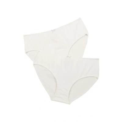 Abbildung von Ulla Popken 2PACK SOFT Simple Panties, Damen, Größe: 50/52, Weiß