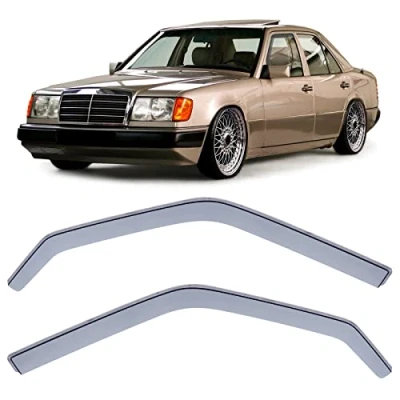 Abbildung von Windabweiser Regenschutz Schwarz für Mercedes E Klasse W124 S124 85 95