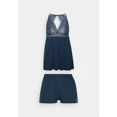 Abbildung von Lascana Luxury Shorty SET Pyjama, Damen, Größe: 36/38, Nightblue